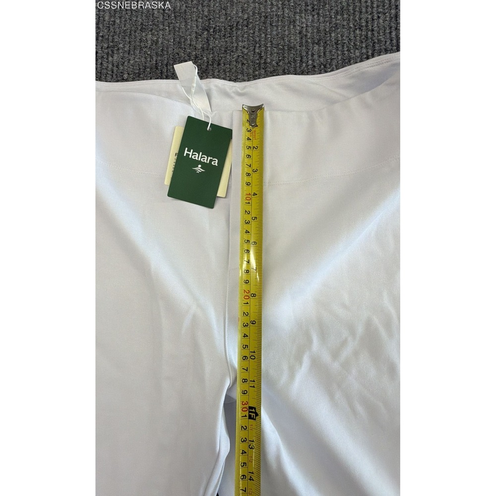 Halara Women's White Wide Leg Flare Athleisure Pants High Waisted Sz XL Tall NWT - Picture 7 of 10